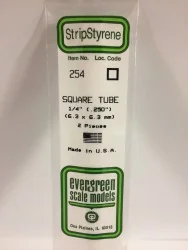 Tube carré 6.3x350mm Ref : 254 - Evergreen Evergreen S1370254 - 1