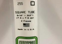 Square tube 7.9x350mm Ref: 255 - Evergreen - S1370255