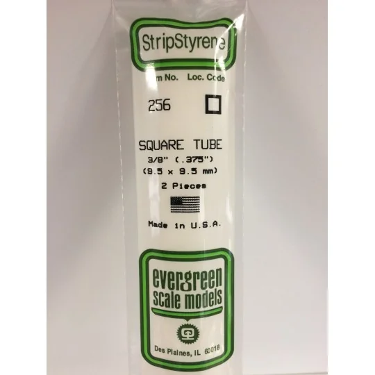 S1370256-Square tube 9.5x350mm Ref: 256 - Evergreen