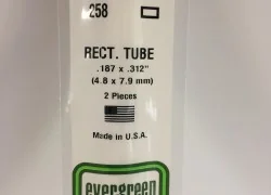 Tube rectangular 4.8x7.9x350mm Ref: 258 - Evergreen - S1370258
