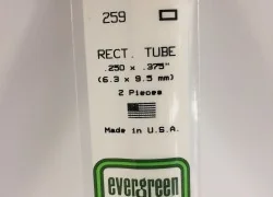 Tube rectangular 6.3x9.5x350mm Ref: 259 - Evergreen - S1370259