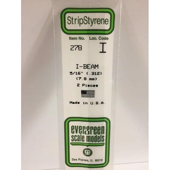 S1370278-I-profile 7.9x350mm Ref: 278 - Evergreen - S1370278