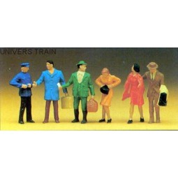 Preiser 14029 characters, passengers at the control - Preiser - Pre...