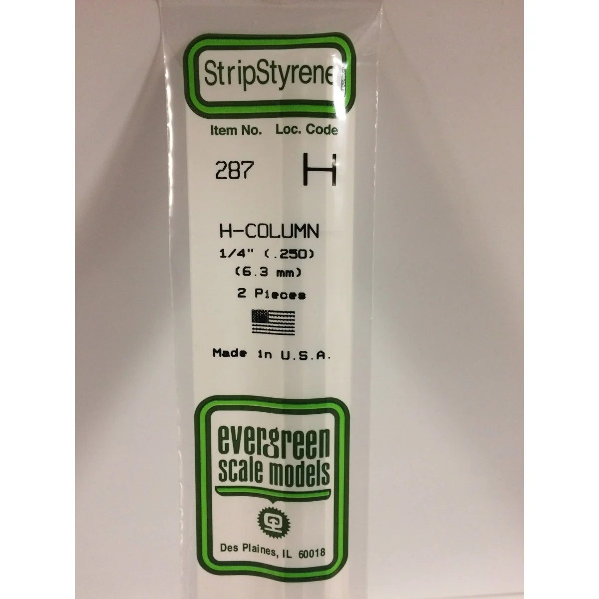 Profilé H 6.3x350mm Ref : 287 - Evergreen Evergreen S1370287 - 1 Profilé H 6.3x350mm Ref : 287 - Evergreen Evergreen S1370287 - 1