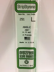 Profilé L 1.5x350mm Ref : 291 - Evergreen Evergreen S1370291 - 1