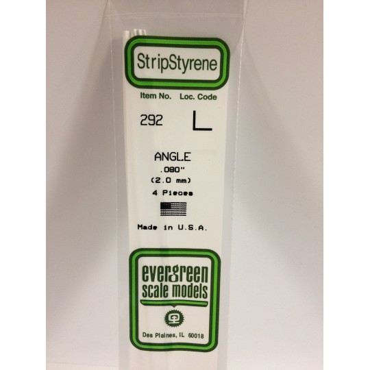 S1370292-Profilé L 2.0x350mm Ref : 292 - Evergreen