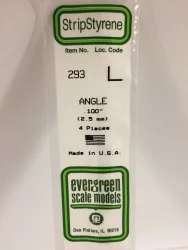 Profilé L 2.5x350mm Ref : 293 - Evergreen Evergreen S1370293 - 1