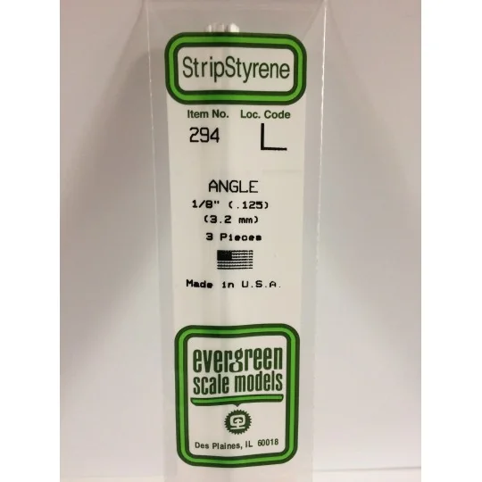 Profilé L 3.2x350mm Ref : 294 - Evergreen Evergreen S1370294 - 1 S1370294-Profilé L 3.2x350mm Ref : 294 - Evergreen - S1370294