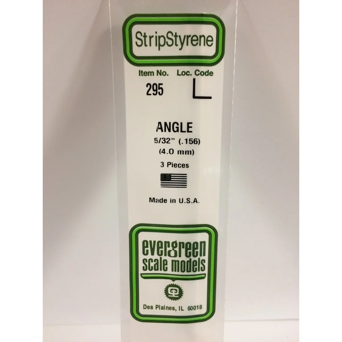 L-profile 4.0x350mm Ref: 295 - Evergreen