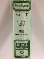 Profilé T 1.85x350mm Ref : 763 - Evergreen Evergreen S1370763 - 1