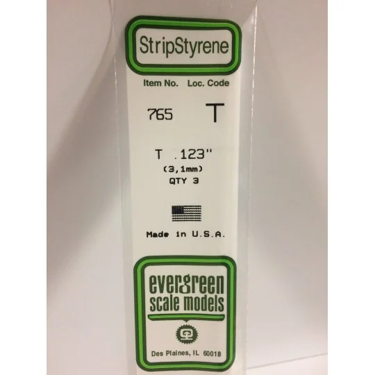 T-profile 3.1x350mm Ref: 765 - Evergreen S1370765-T-profile 3.1x350mm Ref: 765 - Evergreen - S1370765