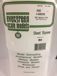 Plate grooved v 0.50x1.3x150x300mm Ref: 2050 - Evergreen - S1372050