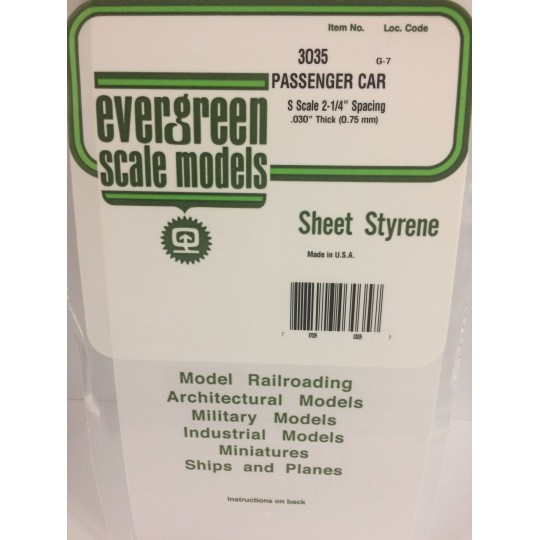 S1373035-Ribbed plate flank car traveler 0.75x0.89x150x300mm Ref: 3035 - Evergreen