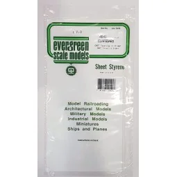 Stepped grooved plate 1.0x1.0x150x300mm Ref: 4041 - Evergreen