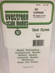 Plate grooved stepped 1.0x1.3x150x300mm Ref: 4051 - Evergreen - S13...