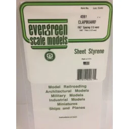 Stepped grooved plate 1.0x1.5x150x300mm Ref: 4061 - Evergreen