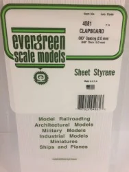 Plate grooved stepped 1.0x1.5x150x300mm Ref: 4061 - Evergreen - S13...