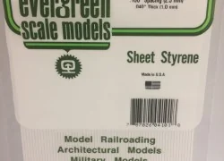 Plate grooved stepped 1.0x1.5x150x300mm Ref: 4061 - Evergreen - S13...