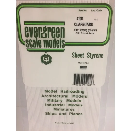 Plaque rainurée en escalier 1.0x2.5x150x300mm Ref : 4101 - Evergreen Evergreen S1374101 - 1 S1374101-Plaque rainurée en escalier 1.0x2.5x150x300mm Ref : 4101 - Evergreen - S1374101