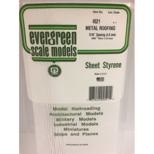 S1374521-Plaque type bardage toit métallique 1.0x4.8x150x300mm Ref : 4521 - Evergreen