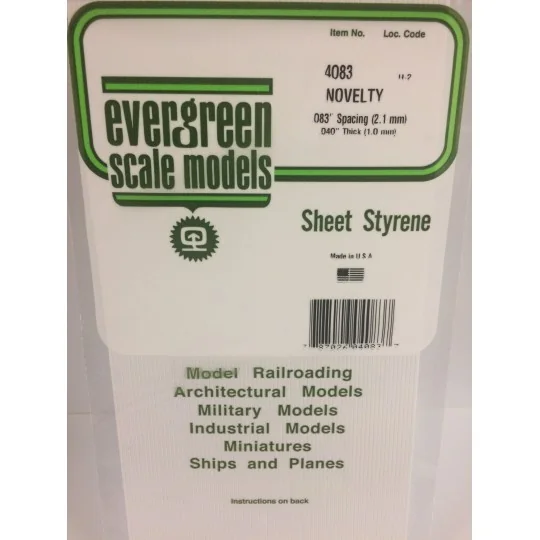 Plaque rainurée bardage en escalier 1.0x2.1x150x300mm Ref : 4083 - Evergreen Evergreen S1374083 - 1 S1374083-Plaque rainurée bardage en escalier 1.0x2.1x150x300mm Ref : 4083 - Evergreen - S1374083