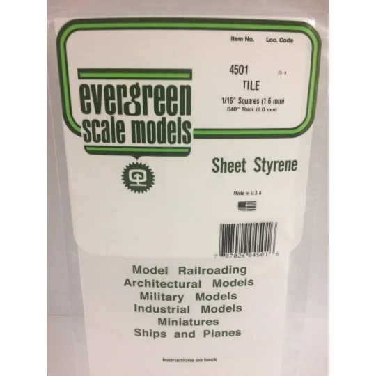 S1374501-Grid plate 1.0x1.6x150x300mm Ref: 4501 - Evergreen