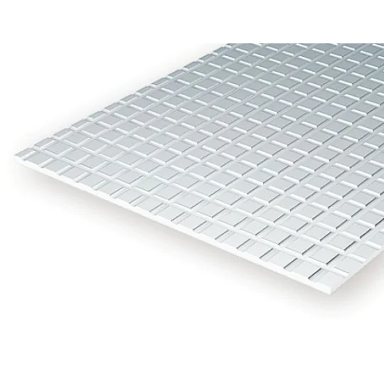 S1374506-Plaque quadrillée 1.0x8.5x150x300mm Ref : 4506 - Evergreen - S1374506