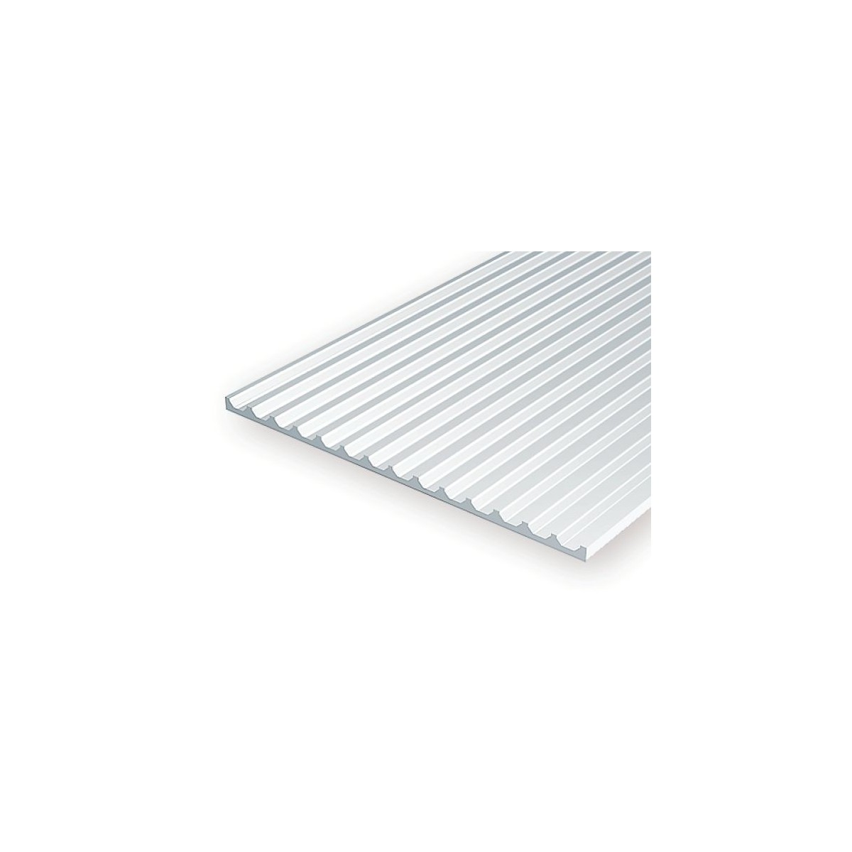 Ribbed metal plate 1.0x3.2x150x300mm Ref: 4544 - Evergreen