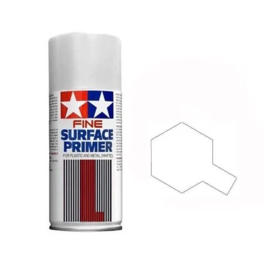 87044-Bombe primer d'accroche Apprêt blanc 180ml Tamiya