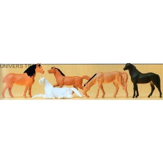 Preiser_14150-Preiser 14150 Animaux, chevaux