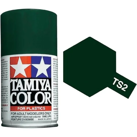 85002-Tamiya TS2 Matte Dark Green Spray Paint