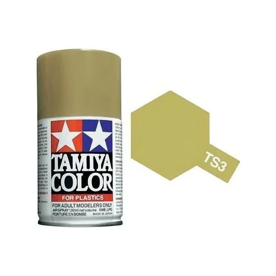 Tamiya TS3 Matte Dark Yellow Spray Paint 85003-Tamiya TS3 Matte Dark Yellow Spray Paint - 85003