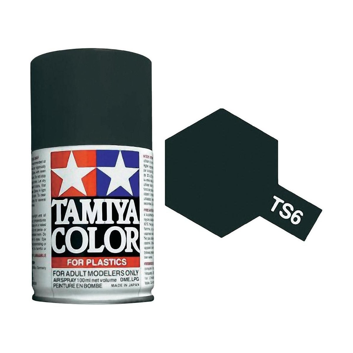 Peinture bombe Noir mat TS6 Tamiya Tamiya 85006 - 1