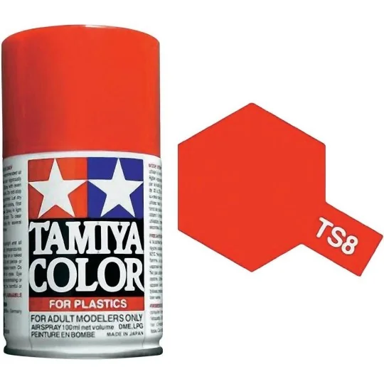 85008-Paint bomb red shiny Italian TS8 Tamiya