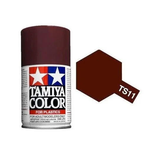 85011-Peinture bombe Marron brillant TS11 Tamiya
