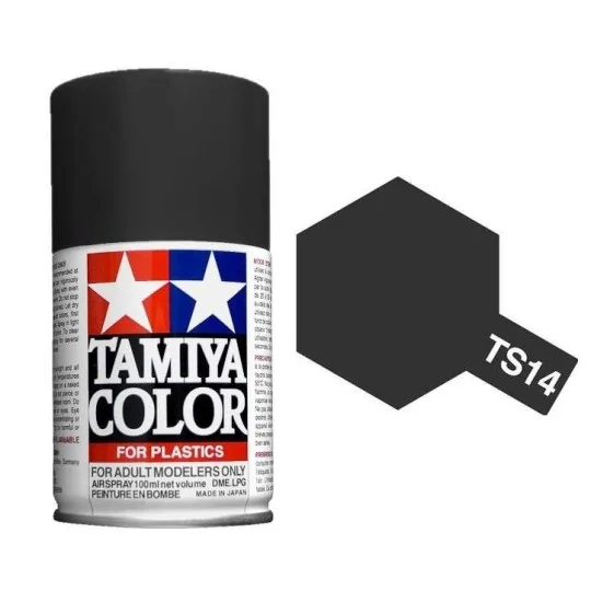 85014-Peinture bombe Noir brillant TS14 Tamiya - 85014