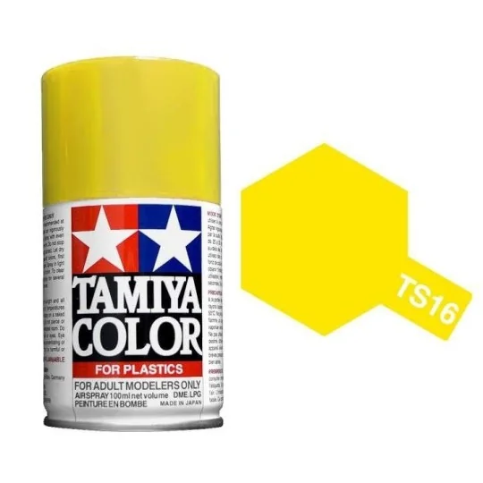 85016-Peinture bombe Jaune brillant TS16 Tamiya