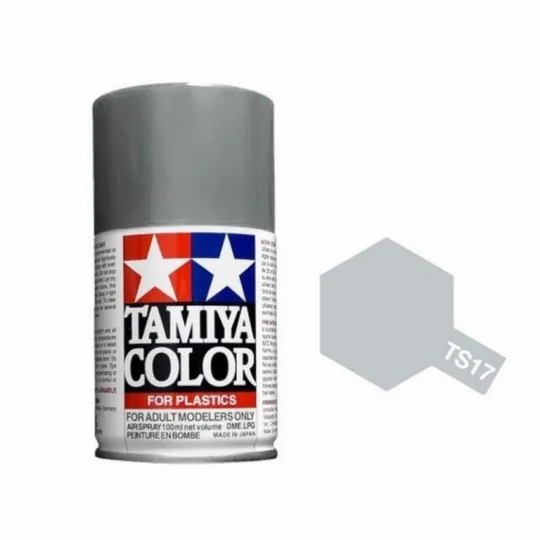 85017-Peinture bombe Aluminium brillant TS17 Tamiya