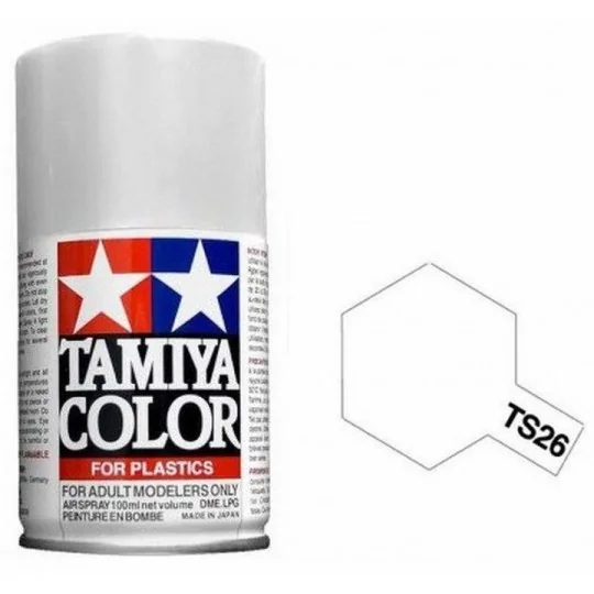 85026-Tamiya TS26 Gloss Pure White Spray Paint