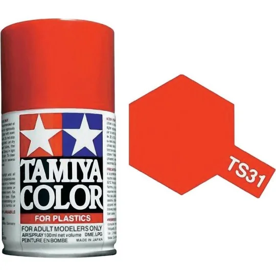 85031-Peinture bombe Orange brillant TS31 Tamiya