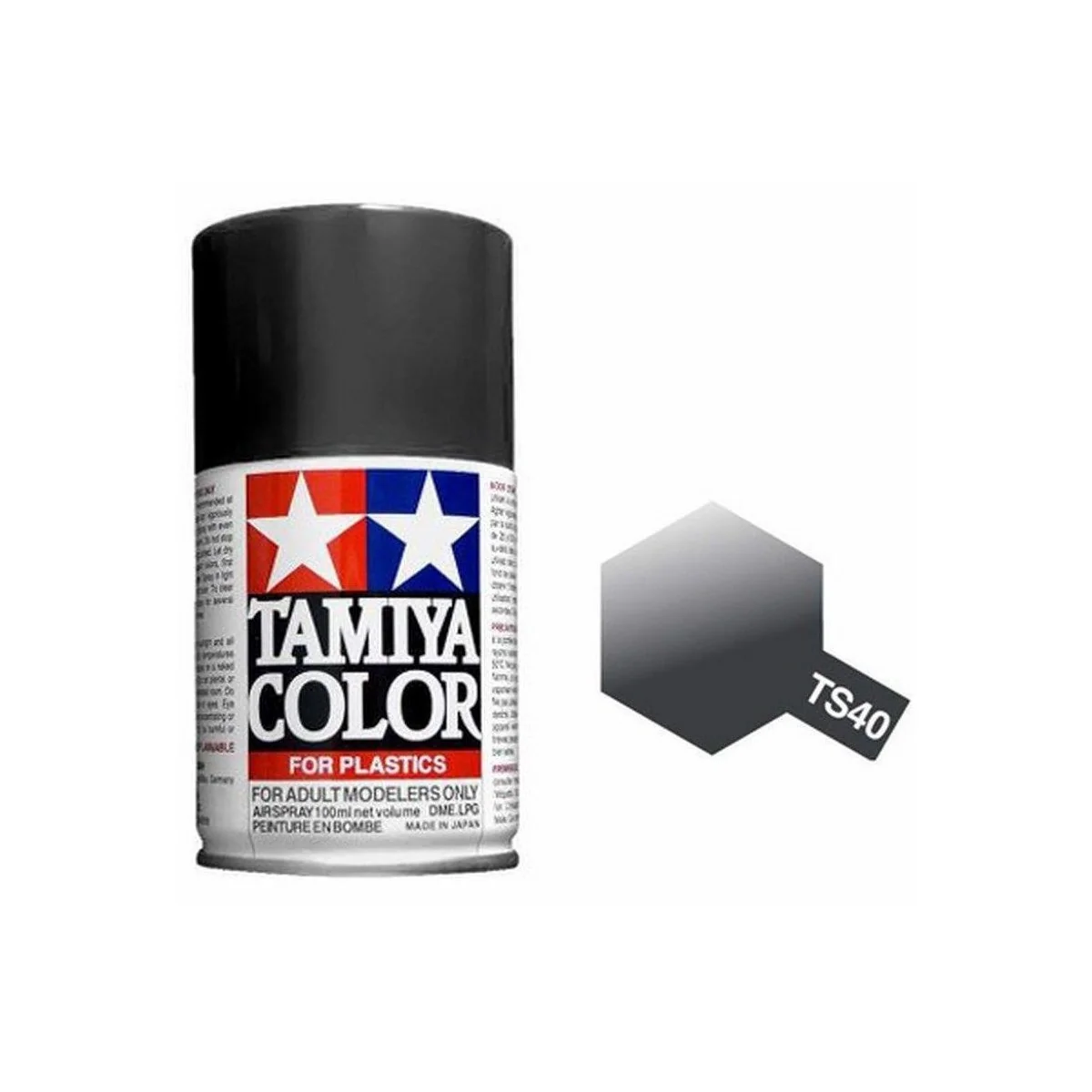 Peinture bombe Noir Métal brillant TS40 Tamiya Tamiya 85040 - 1