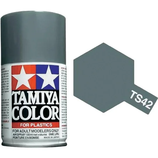85042-Tamiya TS42 Gloss Metallic Light Grey Spray Paint