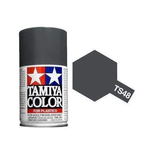 85048-Tamiya TS48 Matt Gunship Grey spray paint - 85048