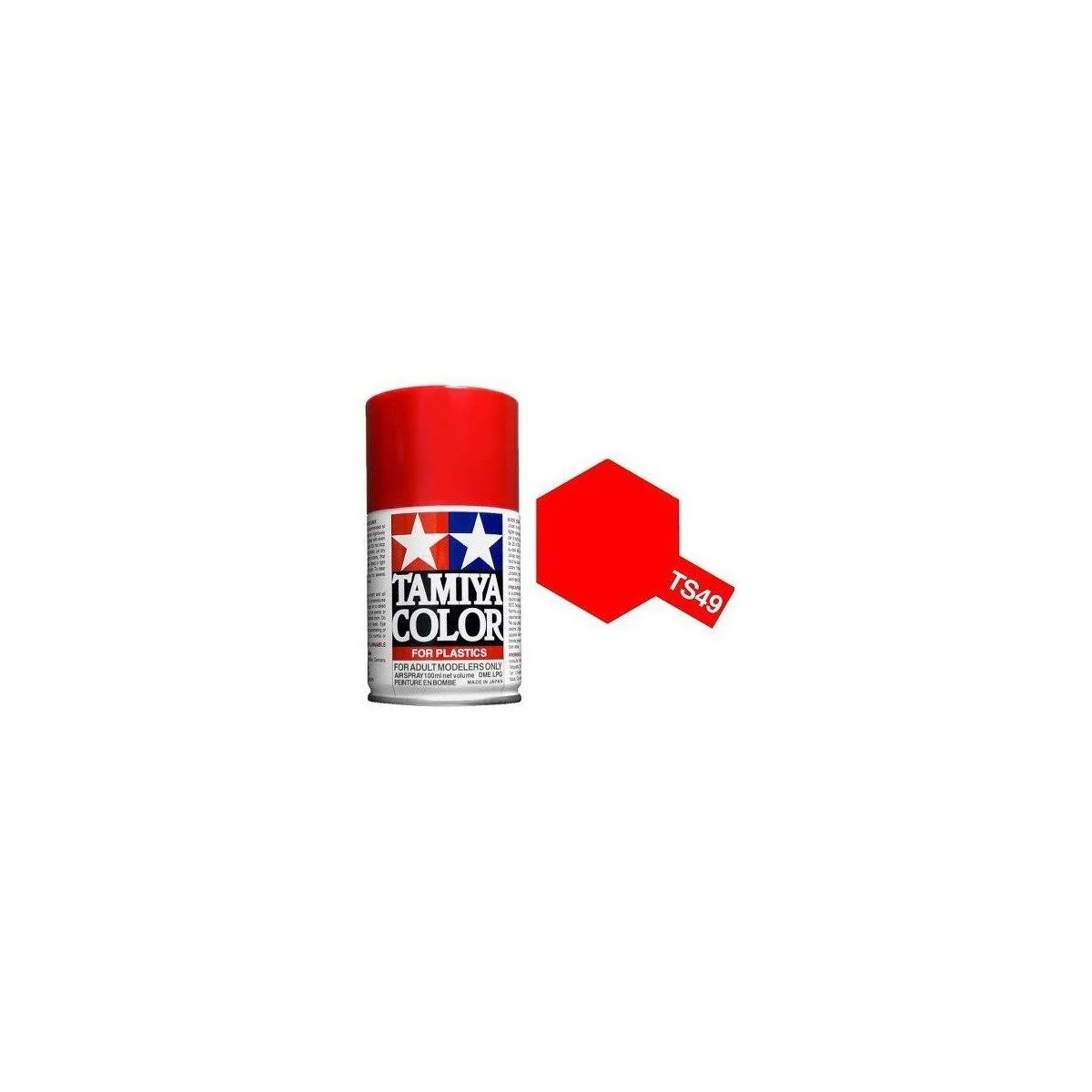 Peinture bombe Rouge Vif brillant TS49 Tamiya Tamiya 85049 - 1
