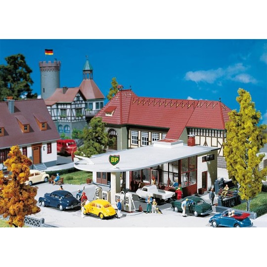 Faller_130347-Faller 130347 Model Kit, BP Service Station