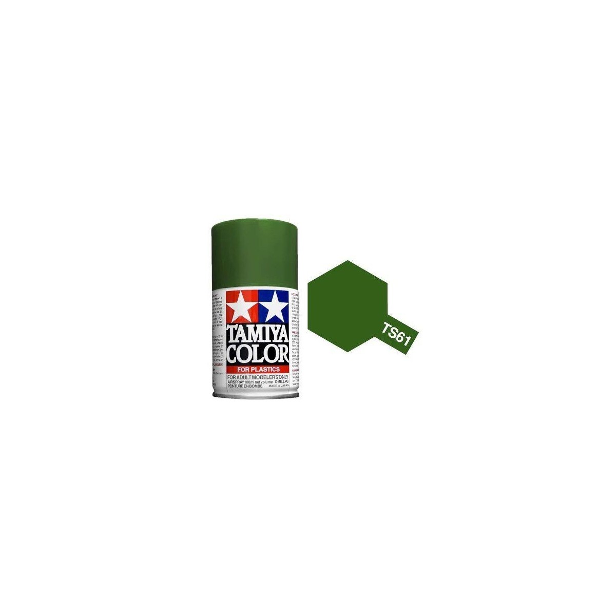 Peinture bombe Vert Otan mat TS61 Tamiya Tamiya 85061 - 1