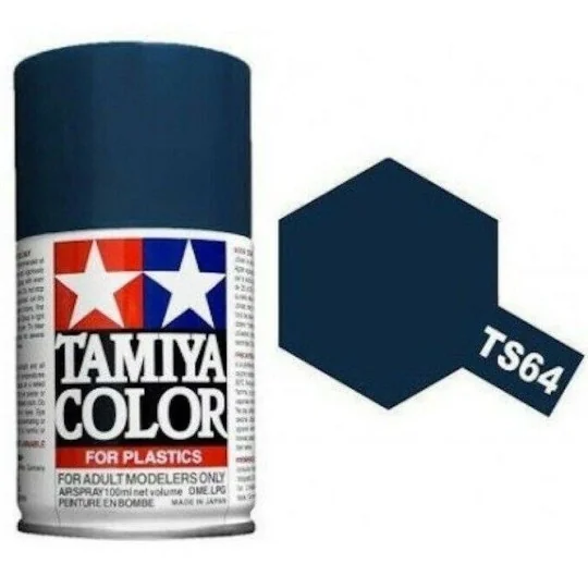 85064-Peinture bombe Bleu Mica Foncé brillant TS64 Tamiya