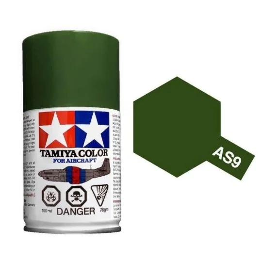 86509-Tamiya RAF AS9 Dark Green Spray Paint - 86509