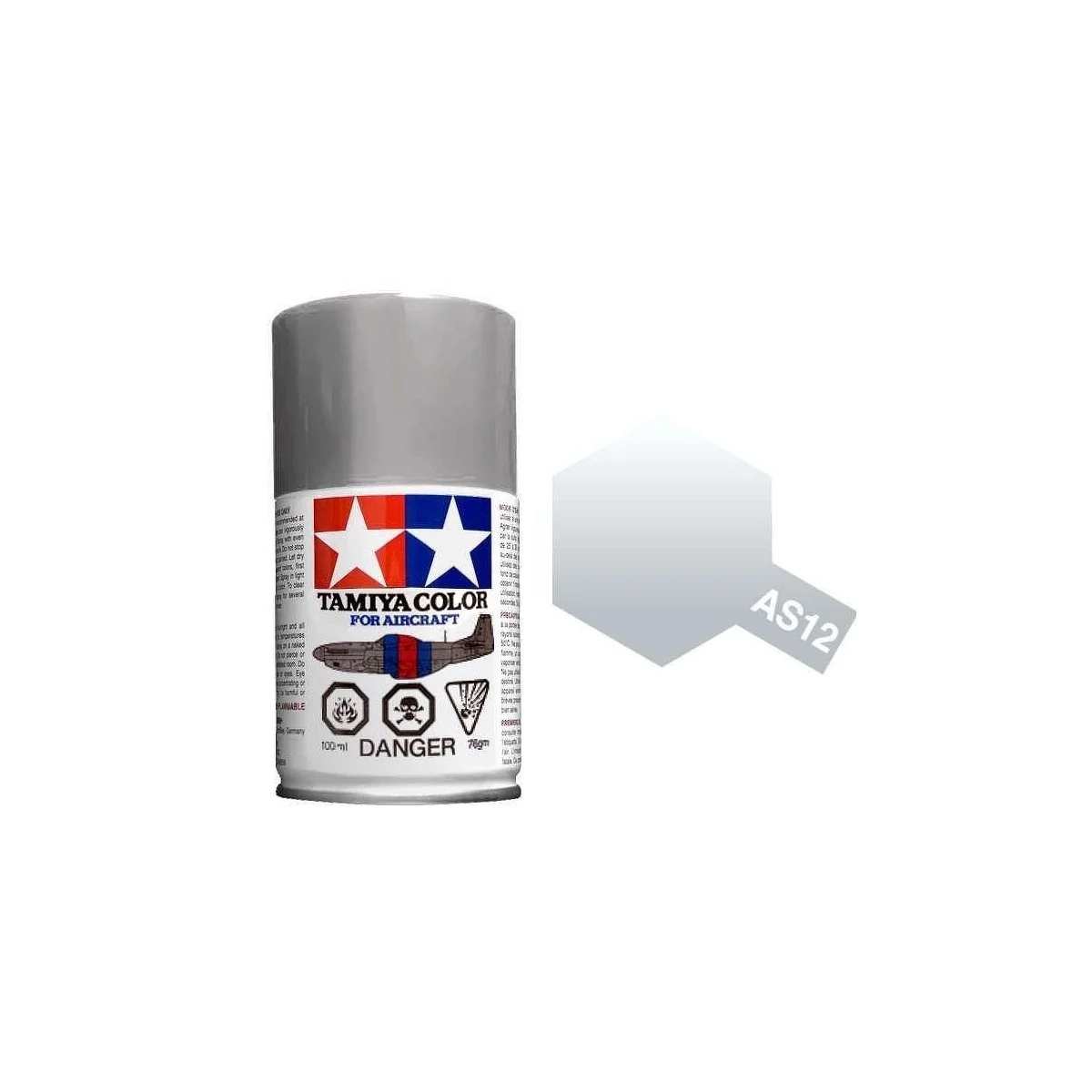 Peinture bombe Argent Métal Nu AS12 Tamiya Tamiya 86512 - 1