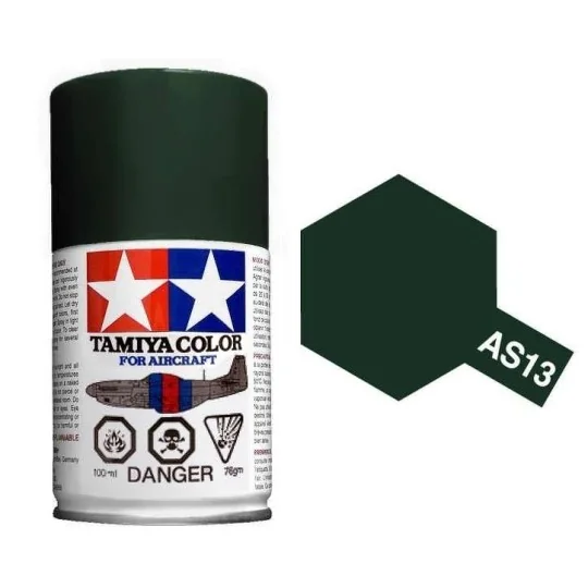 Peinture bombe Vert Foncé USAF AS13 Tamiya Tamiya 86513 - 1 86513-Peinture bombe Vert Foncé USAF AS13 Tamiya - 86513